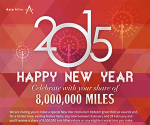Asia Miles email newsletter January 2015