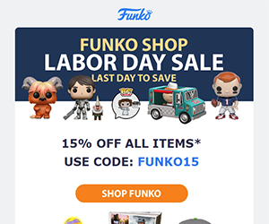 Funko email newsletter September 2017