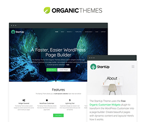 Organic Themes email newsletter September 2017